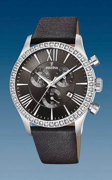 Correa de reloj Festina F16590-A Cuero Gris antracita 21mm