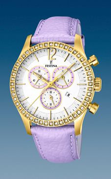 Correa de reloj Festina F16605-3 Cuero Púrpura 21mm