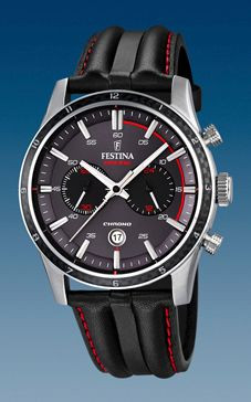 Correa de reloj Festina F16874-3 / F16874-4 Cuero Negro