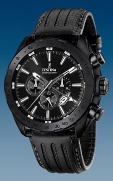 Correa de reloj Festina F16901 / F16902-1 Cuero/Plástico Negro 26mm