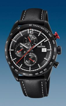 Correa de reloj Festina F20344-3 Cuero Negro 22mm