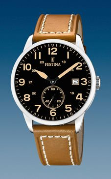 Correa de reloj Festina F20347-6 Cuero Cognac