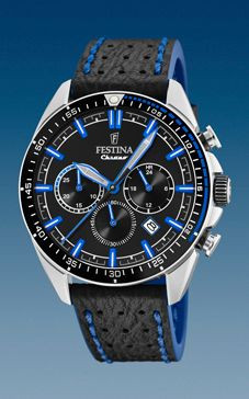 Correa de reloj Festina F20377-3 Cuero Negro
