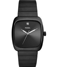 Correa de reloj Fossil FS5477 Acero inoxidable Negro 22mm