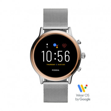 Correa de reloj Reloj inteligente Fossil FTW6061 Milanesa Acero 22mm
