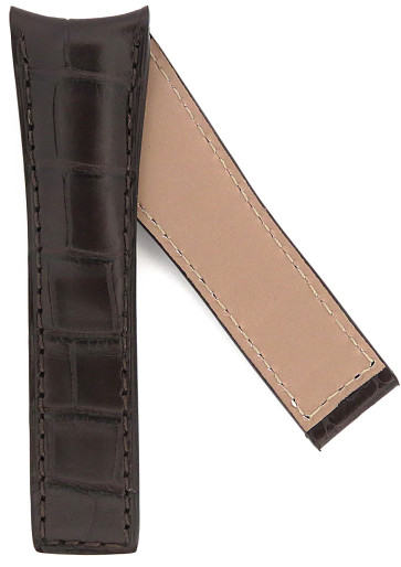 Correa de reloj Tag Heuer FY6231 Cuero de cocodrilo Marrón