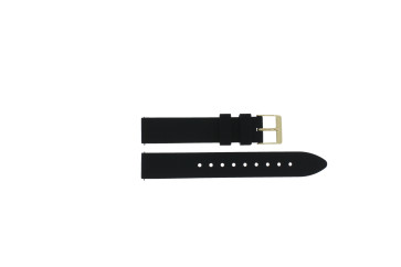 Correa de reloj Guess GW0660L2 / W0660L2 / Jewel Set Silicone Silicona Negro 16mm