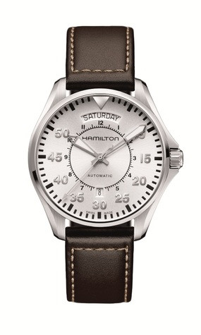 Correa de reloj Hamilton H64615555 Cuero Marrón oscuro 20mm