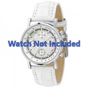 DKNY correa de reloj NY4528 Cuero Blanco 18mm + costura predeterminada