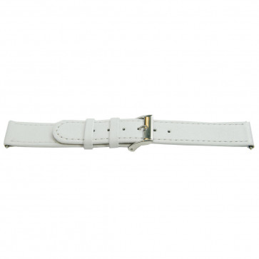 Correa de reloj de cuero genuino color blanco 22mm