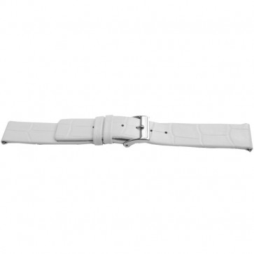 Correa de reloj Universal F520 Cuero Blanco 18mm