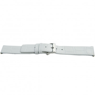 Correa de reloj Universal H520 Cuero Blanco 22mm
