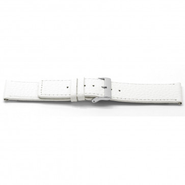 Correa de reloj I500 Cuero Blanco 24mm + costura blanca