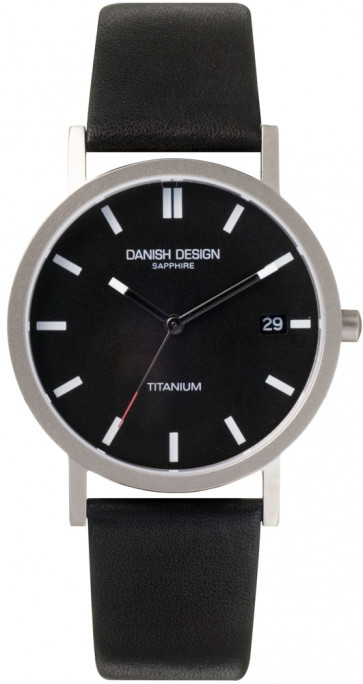 Correa de reloj Danish Design IQ13Q323 Cuero Negro 18mm