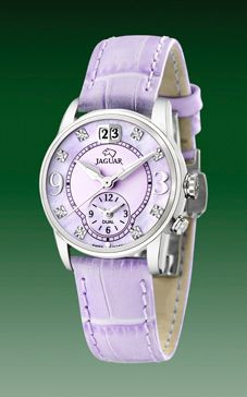 Correa de reloj Jaguar J624-B Cuero Púrpura 17mm