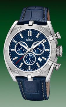Correa de reloj Jaguar J857-2 Cuero Azul
