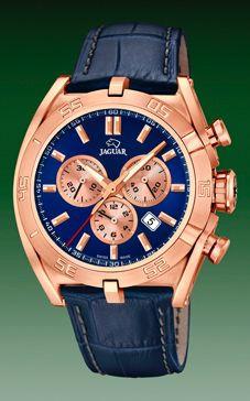 Correa de reloj Jaguar J859-2 Cuero Azul