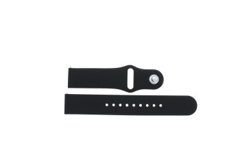 Horlogeband Universeel JD1606.01 Silicoon Zwart 20mm