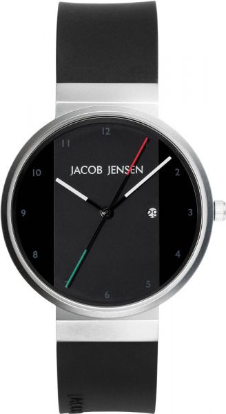 Correa de reloj Jacob Jensen 732 / 738 / 740 / 742 / 743 Cuero Negro 17mm