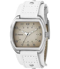 Correa de reloj Fossil JR1128 Cuero Blanco 20mm