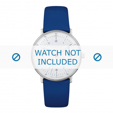 Correa de reloj Junghans 047/4540.00 Cuero Azul 18mm