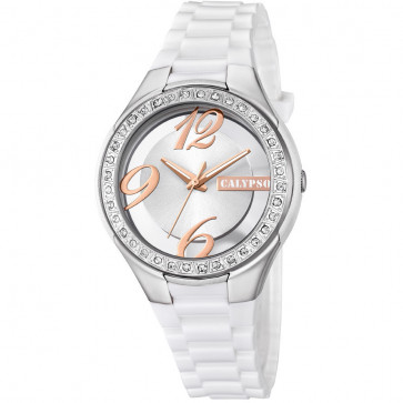 Correa de reloj Calypso K5679.1 Plástico Blanco 13mm