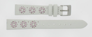 Correa de reloj Calypso k5712 /2 Cuero Blanco 14mm