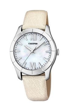 Correa de reloj Calypso K5718-1 Cuero Beige 17mm