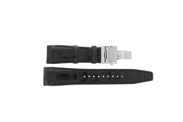 Correa de reloj Seiko 7X52-0AK0 / SAS038J1 / L0BG012J9 Cuero de cocodrilo Gris 24mm