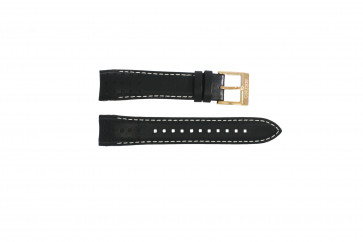 Correa de reloj Seiko 7T62-0KV0 / SNAE80P1 / L0CE011J0 Cuero Negro 21mm