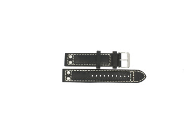 Correa de reloj Seiko V176-0AG0 / SSC423P1 / L0F8012J0 Cuero Negro 20mm