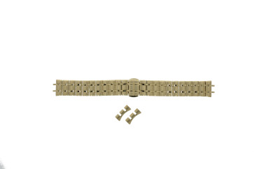 Correa de reloj Seiko SXB434P1 / 7N89-0AY0 / M0Z6111K0 Acero Chapado en oro 16mm