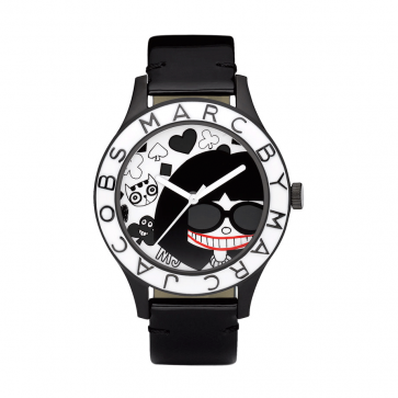Correa de reloj Marc by Marc Jacobs MBM1148 Cuero Negro 18mm