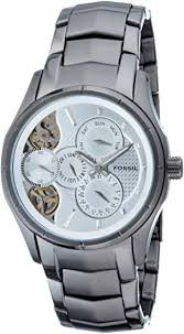 Correa de reloj Fossil ME1019 Acero inoxidable Gris antracita 24mm