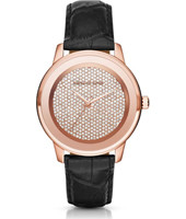 Correa de reloj Michael Kors MK2456 Cuero Negro 20mm