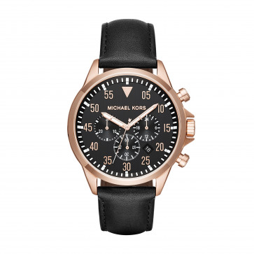Correa de reloj Michael Kors MK8535 Cuero Negro 22mm