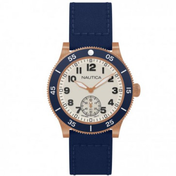 Nautica correa de reloj NAPHST003 Silicona Azul  22mm + costura azul