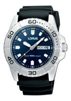 Correa de reloj Lorus RH321AX9 Caucho Negro