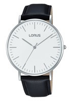 Lorus correa de reloj RH883BX9 / VJ21 X071 / RHG055X Cuero Negro 20mm + costura negro