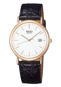 Correa de reloj Seiko SKK086P1 / 7N32-0B00 / ZPA81K Cuero Negro 18mm