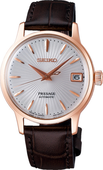 Correa de reloj Seiko SRP852J1 / 4R35 02T0 / Presage Cuero Marrón 17mm