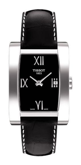 Correa de reloj Tissot T0073091605300 Cuero Negro 15mm