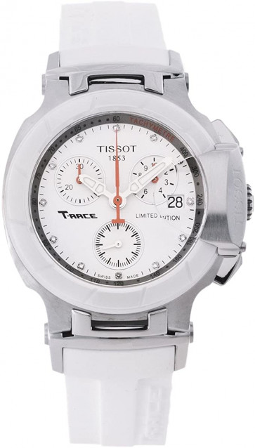 Correa de reloj Tissot T0482172701700 / T610031513 Caucho Blanco 17mm