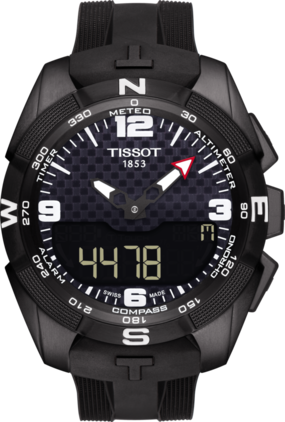 Correa de reloj Tissot T0914204705704 T610034733 Caucho Negro 22mm