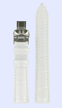 Correa de reloj Tissot T600033918 Cuero Blanco 16mm