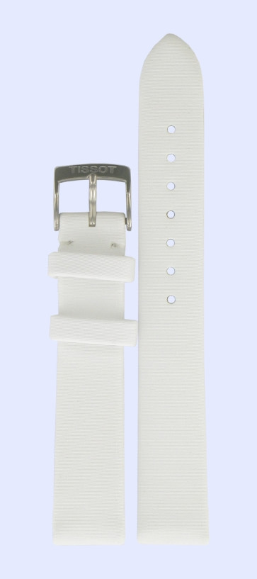 Correa de reloj Tissot T603026948 Cuero/Plástico Blanco 15mm