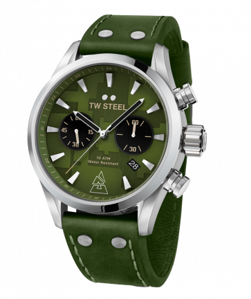 Correa de reloj TW Steel VS98 Cuero Verde