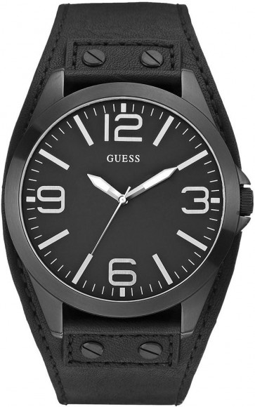 Correa de reloj Guess W0181G2 Cuero Negro 24mm