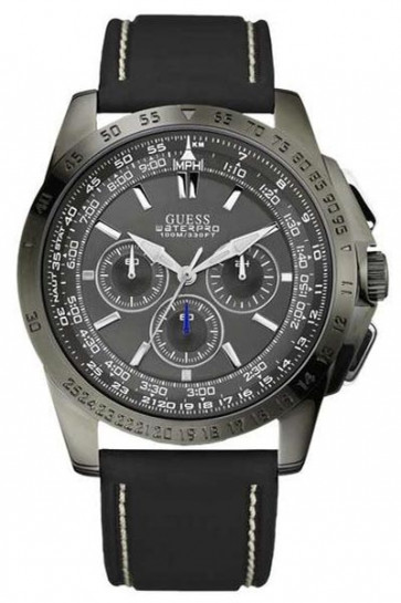Correa de reloj Guess W18539G1 Cuero Negro 24mm