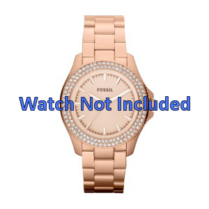 Fossil correa de reloj AM4454 Acero Dorado (Rosé) 18mm 